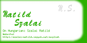 matild szalai business card